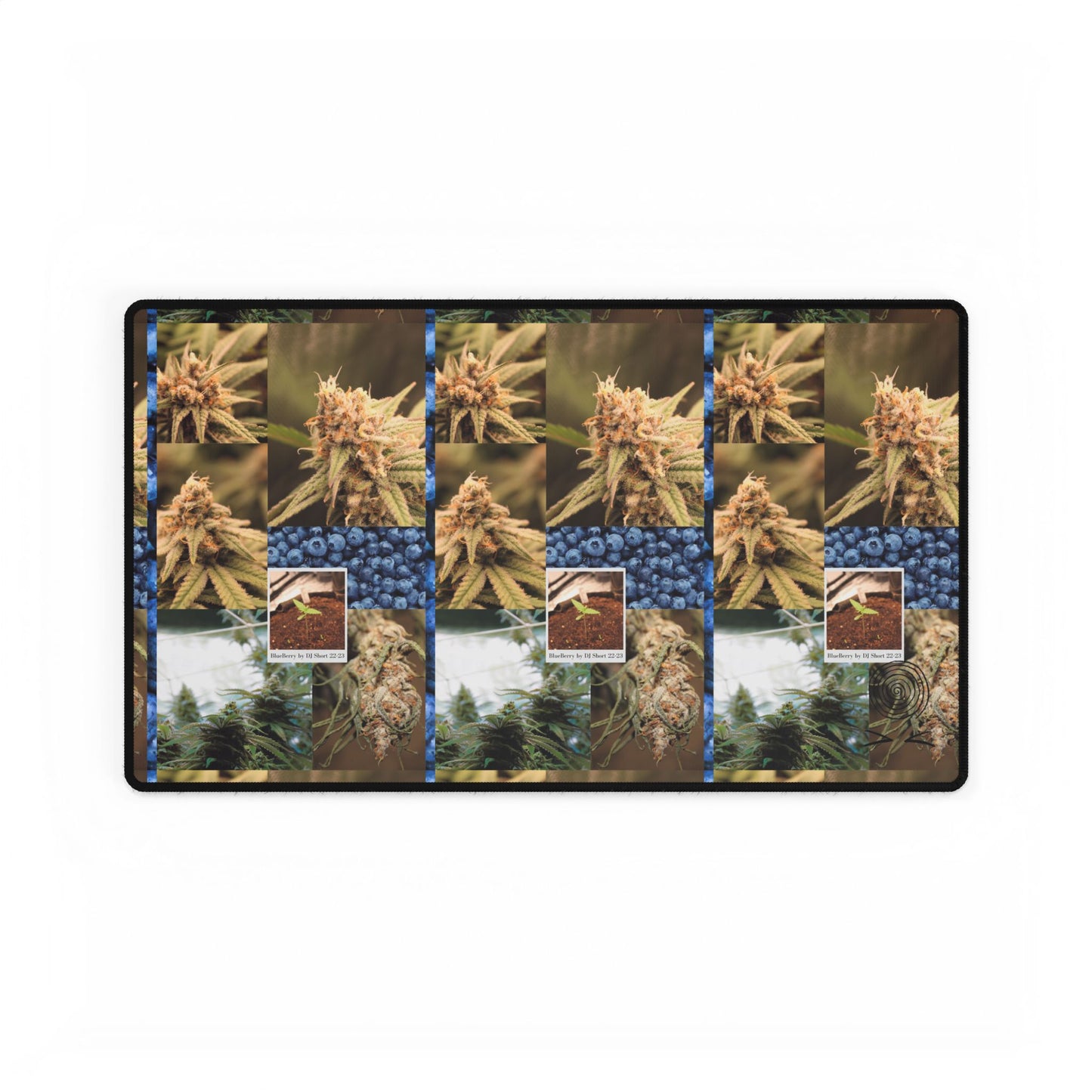 Desk Mats - Blueberry Cannabis Collage