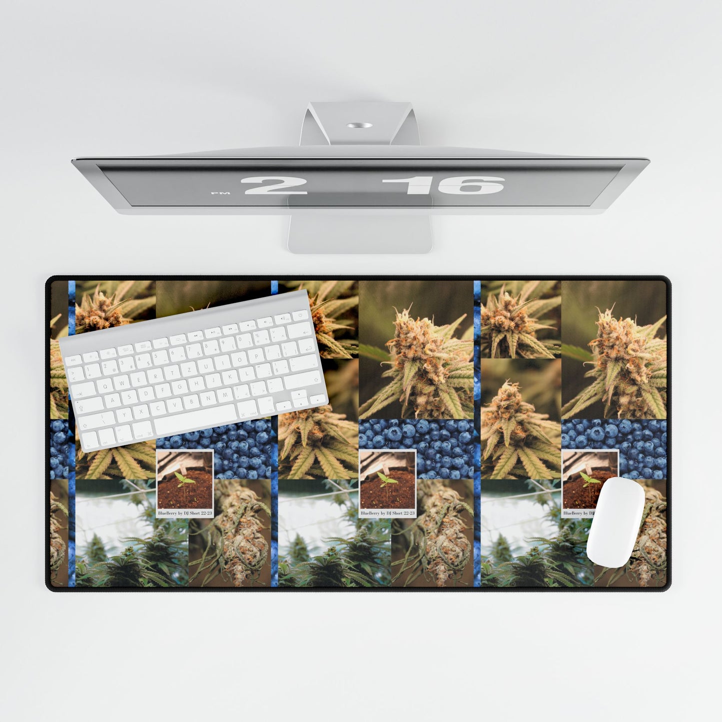 Desk Mats - Blueberry Cannabis Collage