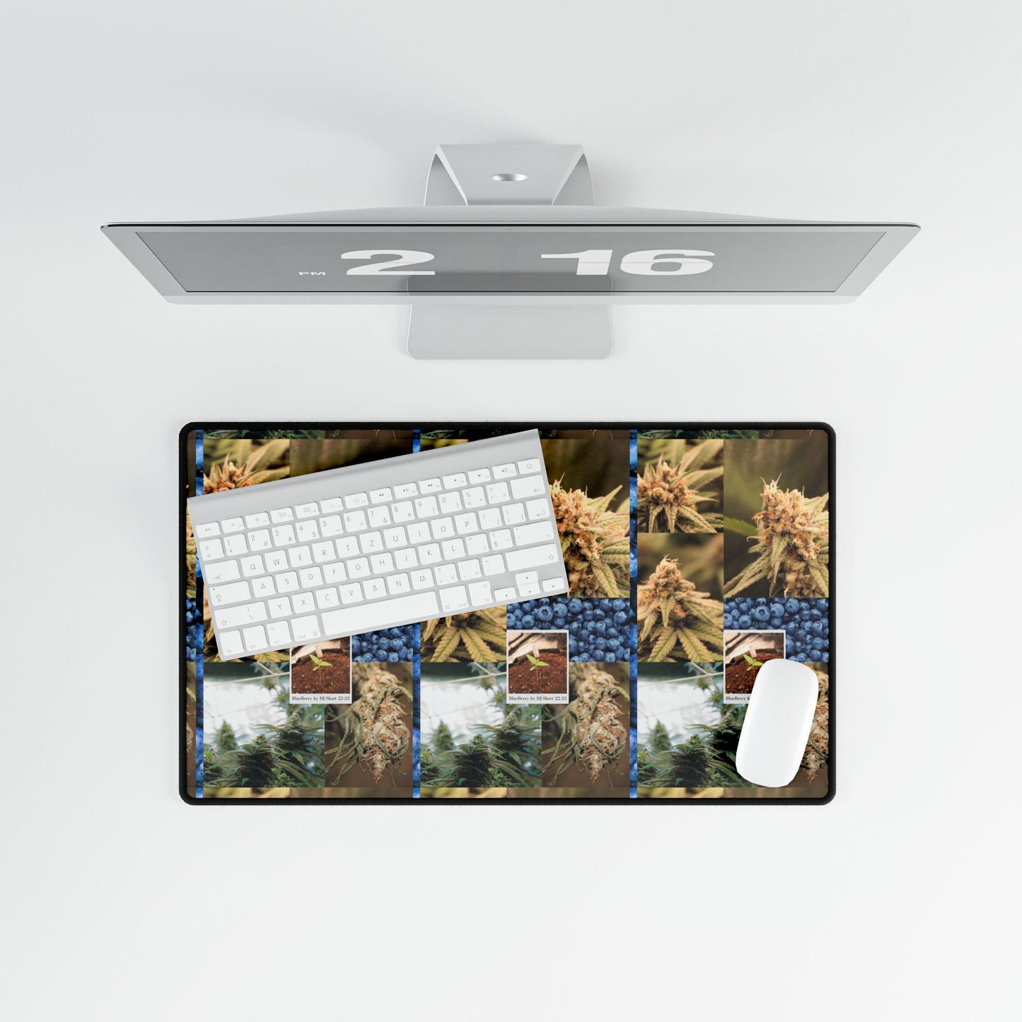 Desk Mats - Blueberry Cannabis Collage